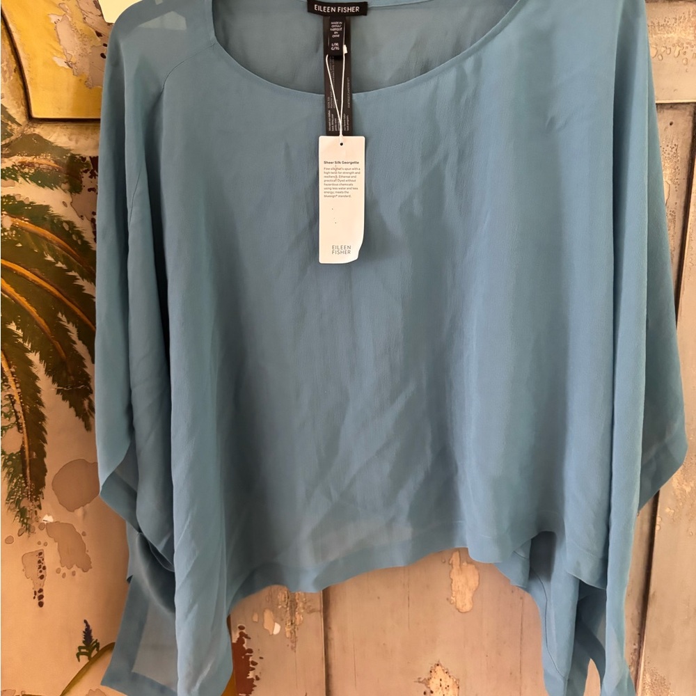 Eileen Fisher Women's Sky Blue Blouse